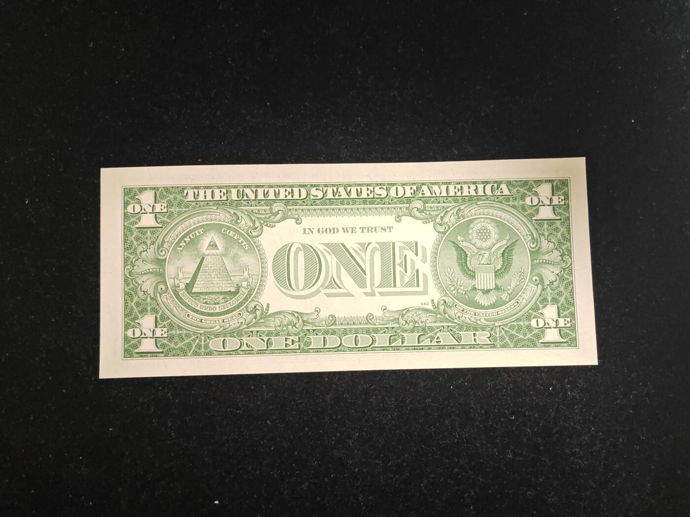 美国 1963年 首发 1美元 I区无4靓号 全新UNC(此版发行量相对1963A少很多)
