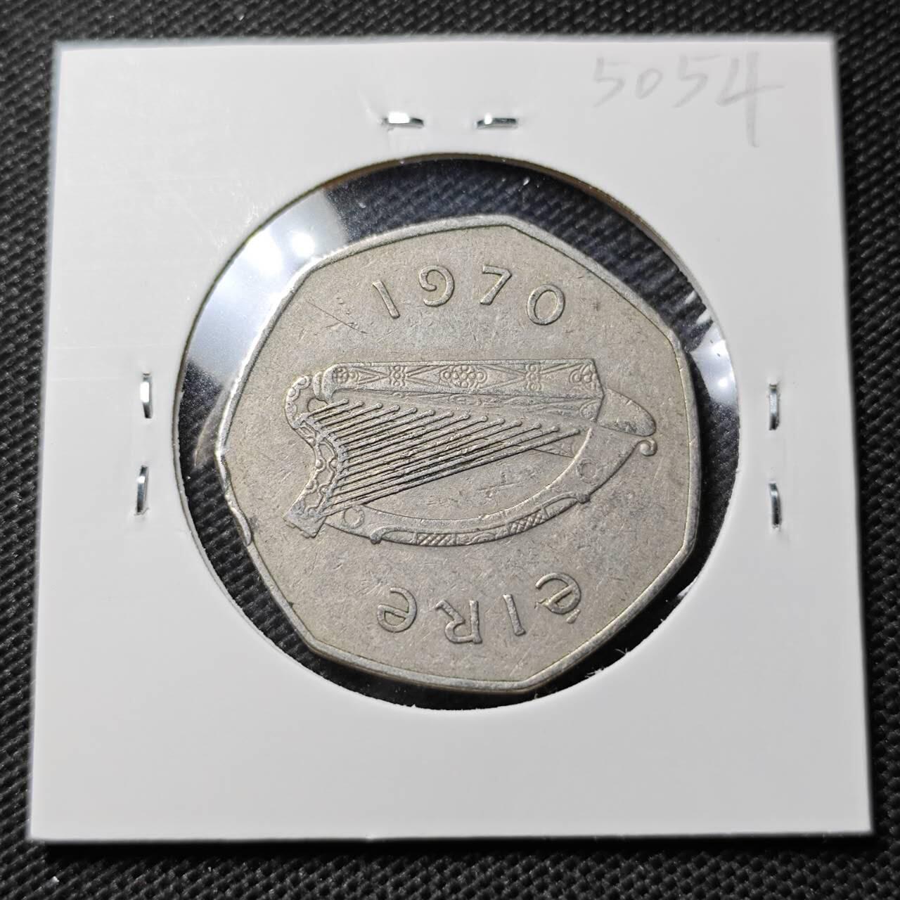 KK钱币收藏小铺 第350场 2月预留时间 周末发货  1970爱尔兰50分