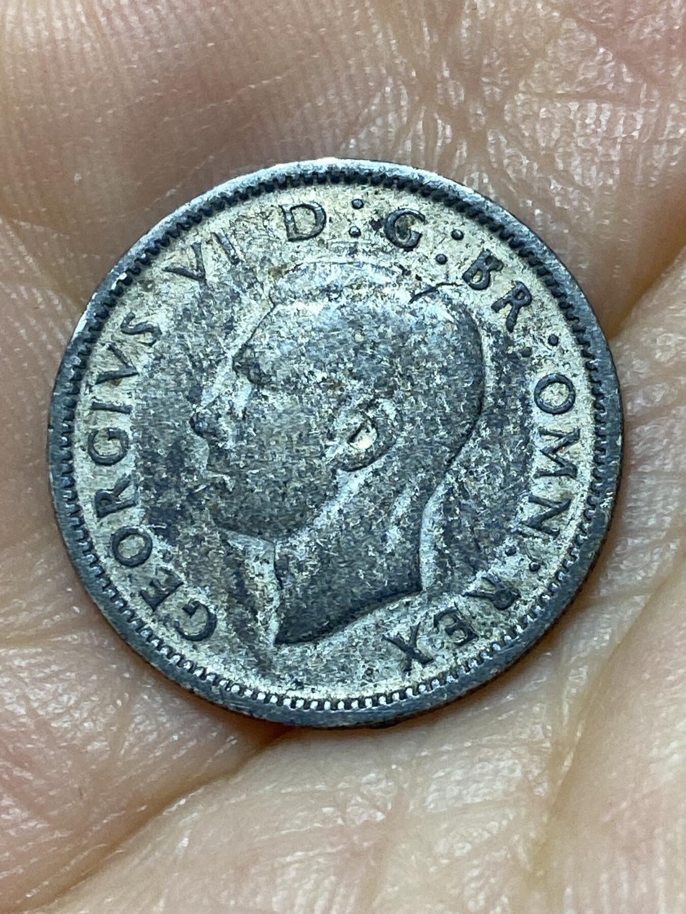 2025年第九十九场(总第一百二十五场）外国好品散币(免佣金) 英国🇬🇧1946年6便士银币(乔治六世第一版，关门年，500银)