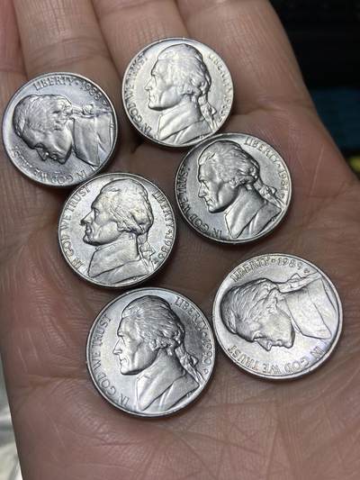 2025年第九十九场(总第一百二十五场）外国好品散币(免佣金) - 美国🇺🇸5分6枚：1985年～1990年