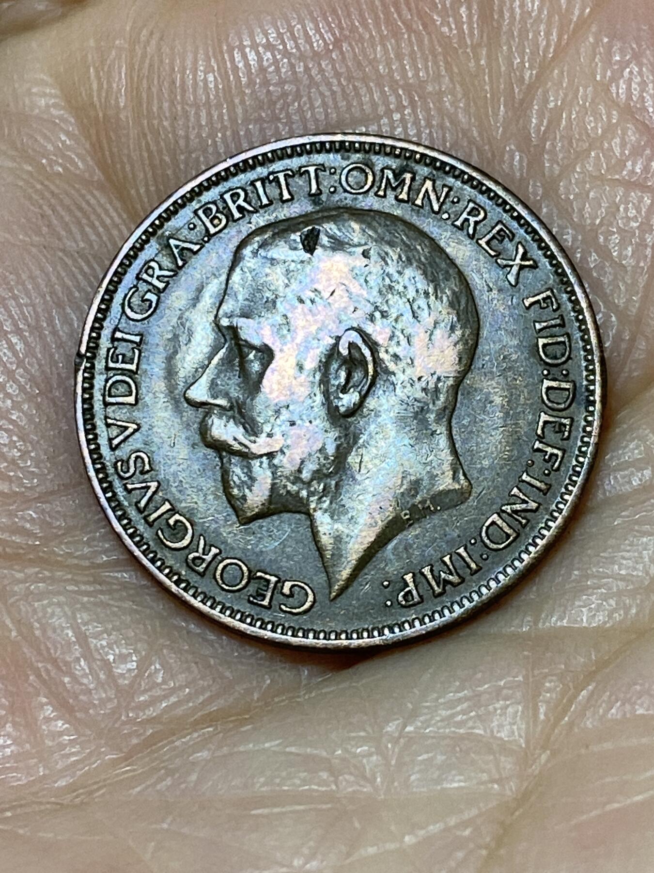2025年第九十九场(总第一百二十五场）外国好品散币(免佣金) 英国🇬🇧1922年1法新(乔治五世第二版)