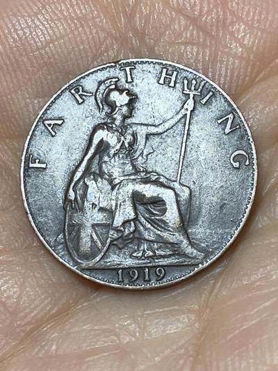 2025年第九十九场(总第一百二十五场）外国好品散币(免佣金) - 英国🇬🇧1919年1法新(乔治五世第二版)