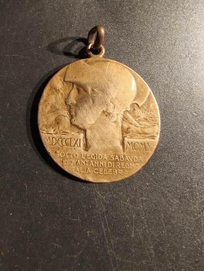 老王徽章第153期 - 意大利1911年都灵国际工业与劳动展览会铜奖章    直径30mm.  重量11.9g