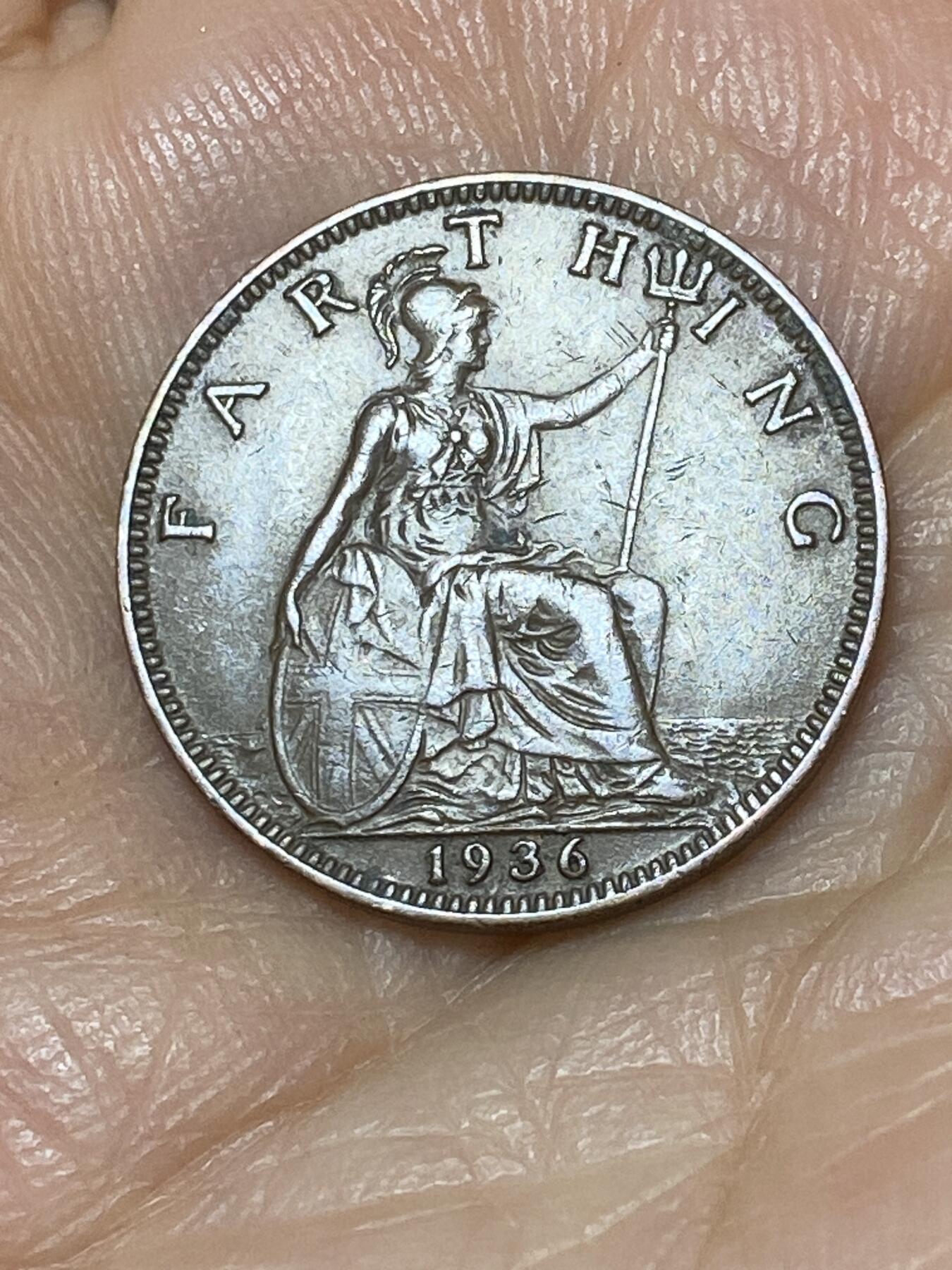 2025年第九十九场(总第一百二十五场）外国好品散币(免佣金) 英国🇬🇧1936年1法新(乔治五世逝世年，第三版关门年)