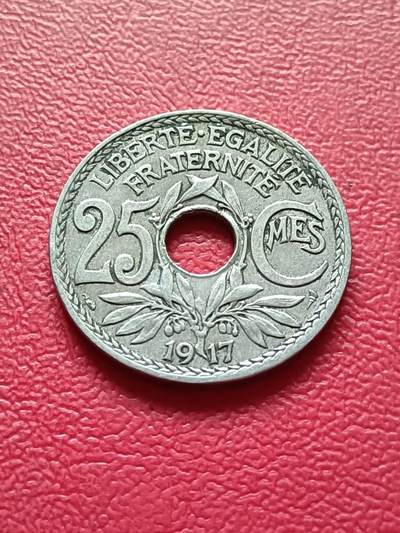 【云涧收藏】第六十七场 - 少见法国1917年25生丁，特年