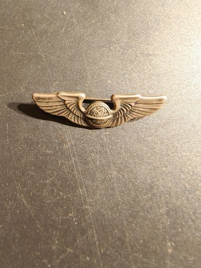 老王徽章第153期 - 美国二战陆军航空兵领航员技能章    925银    二战时期横针版    1.5英寸