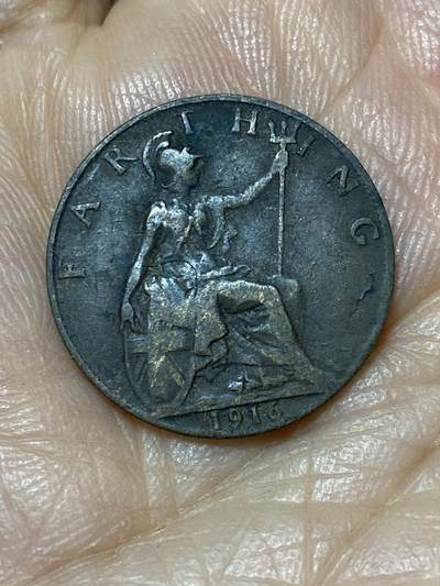 2025年第九十九场(总第一百二十五场）外国好品散币(免佣金) - 英国🇬🇧1916年1法新(乔治五世第一版)