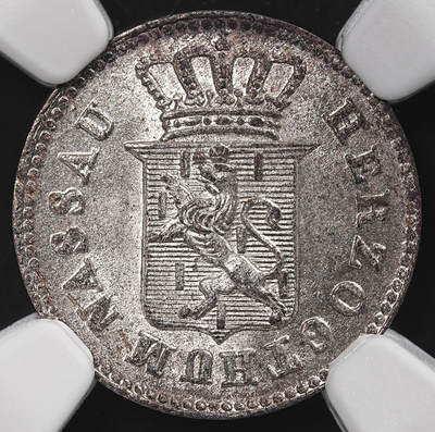修遠堂世界钱币第八十七期 - NGC MS65 1835年拿骚1克鲁泽