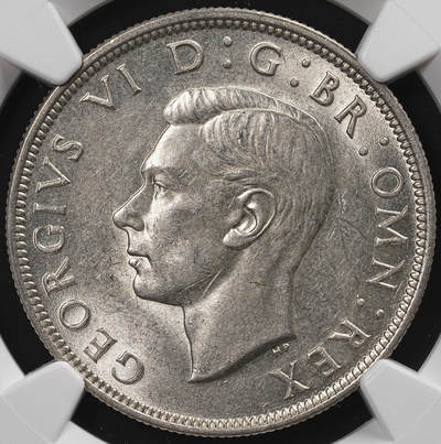 修遠堂世界钱币第八十七期 - NGC MS63 1944年英国1/2克朗银币