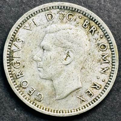 文馨钱币收藏第 274 场，批量银币，散币场 长期接收代拍品 - 1940 年英国乔治六世 3 便士银币，第一版 500 银