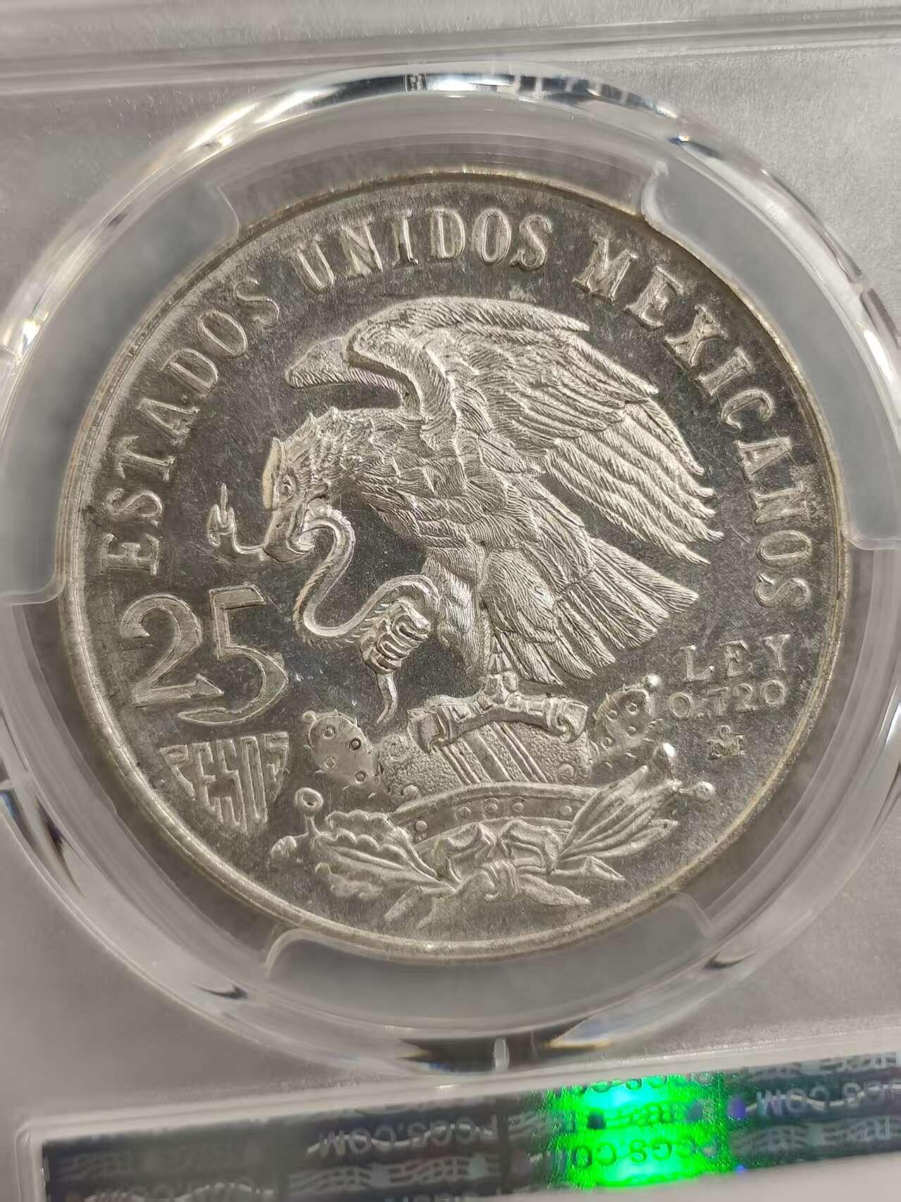 G&W世界散币，银币处理专场（第32场） PCGS-MS63 墨西哥1968年25比索 银币  (800)
