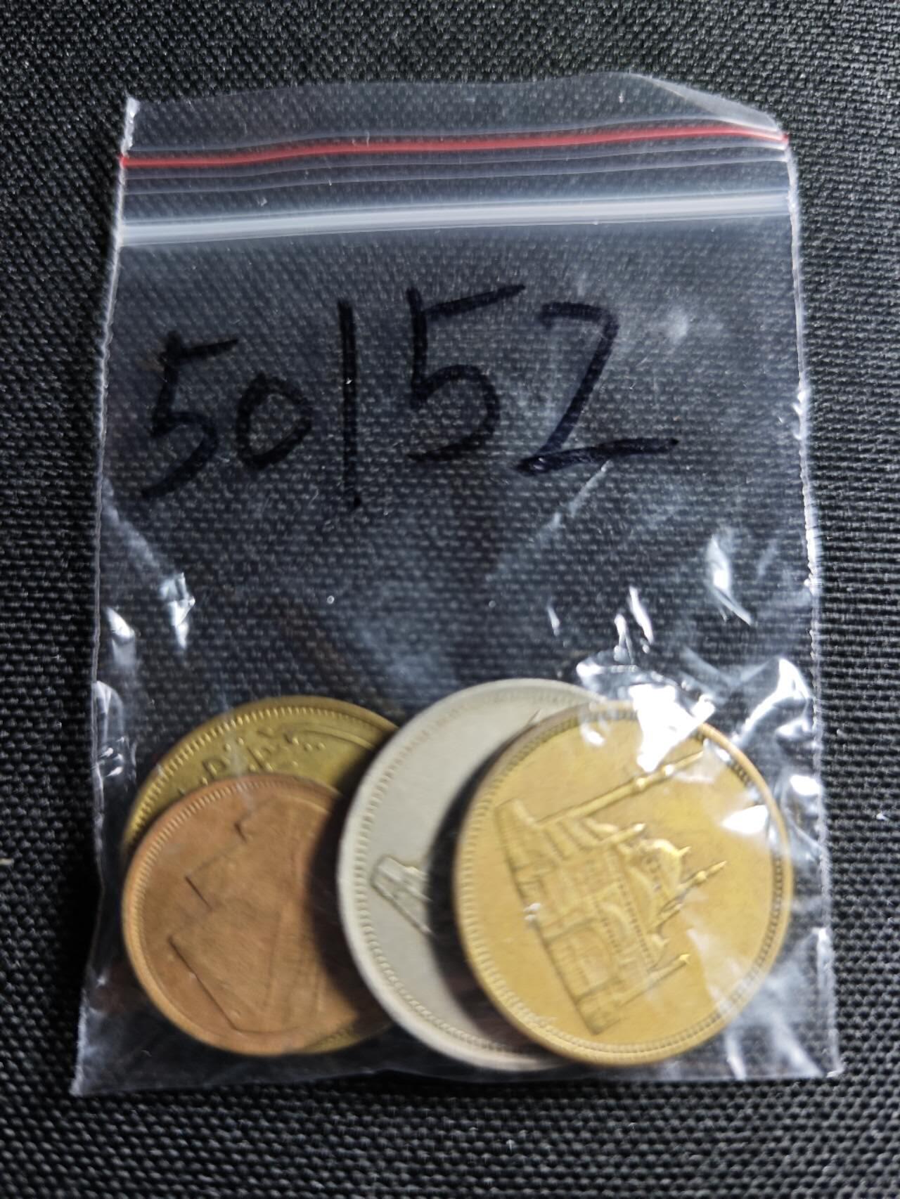 KK钱币收藏小铺 第350场 2月预留时间 周末发货  埃及一组5枚