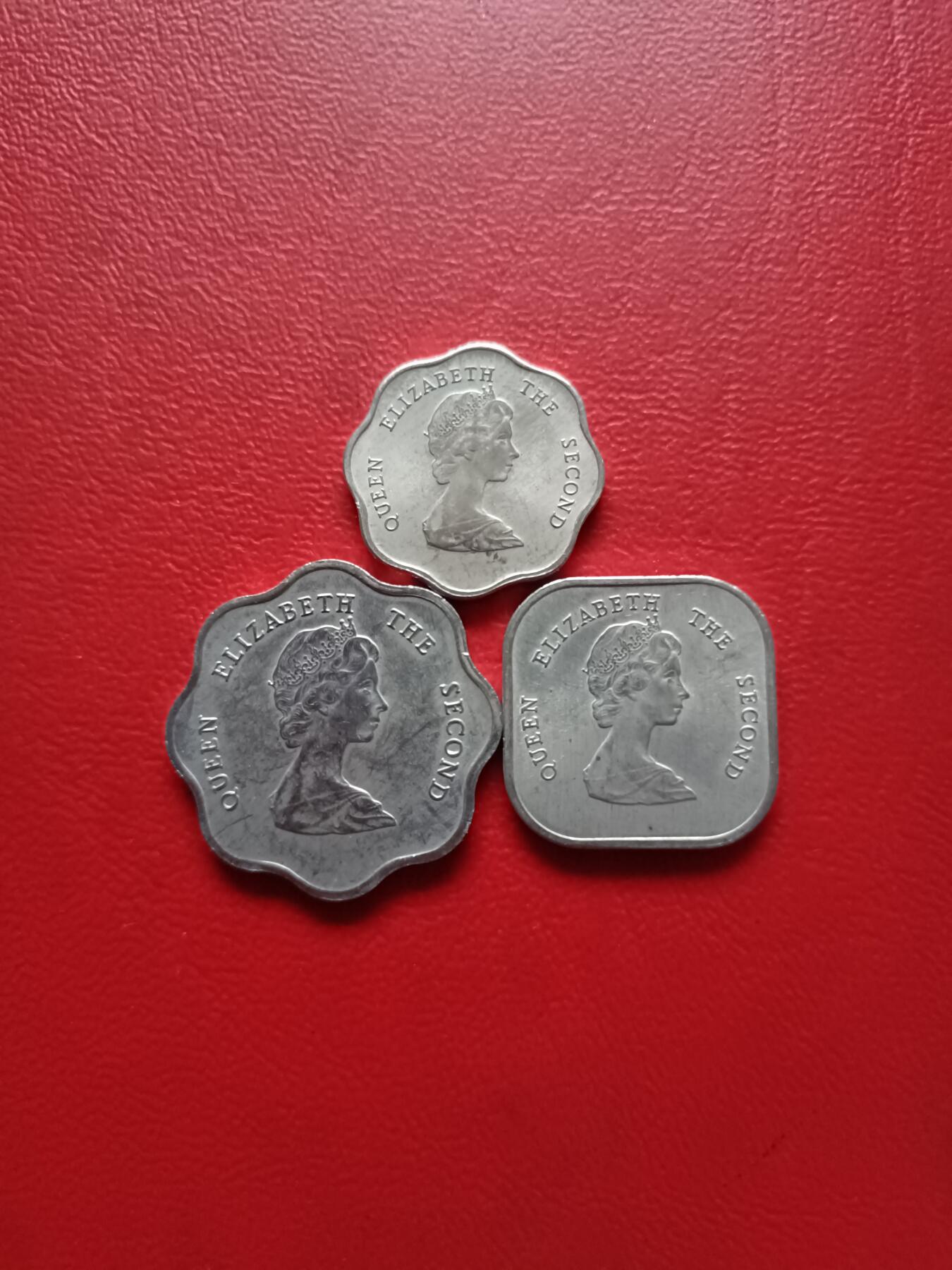【云涧收藏】第六十七场 英属东加勒比花冠女王1、2、5分3枚