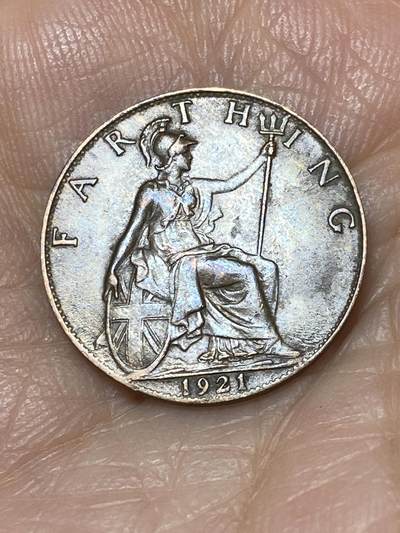 2025年第九十九场(总第一百二十五场）外国好品散币(免佣金) - 英国🇬🇧1921年1法新(乔治五世第二版)