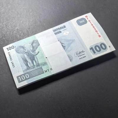 江南站03纸币专场 - 全新2022年 民主刚果100法郎标十号码随机