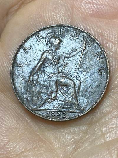 2025年第九十九场(总第一百二十五场）外国好品散币(免佣金) - 英国🇬🇧1922年1法新(乔治五世第二版)