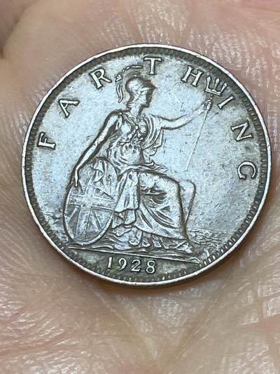 2025年第九十九场(总第一百二十五场）外国好品散币(免佣金) - 英国🇬🇧1928年1法新(乔治五世第三版)