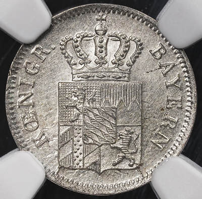 修遠堂世界钱币第八十七期 - NGC MS65 1848年巴伐利亚1克鲁泽