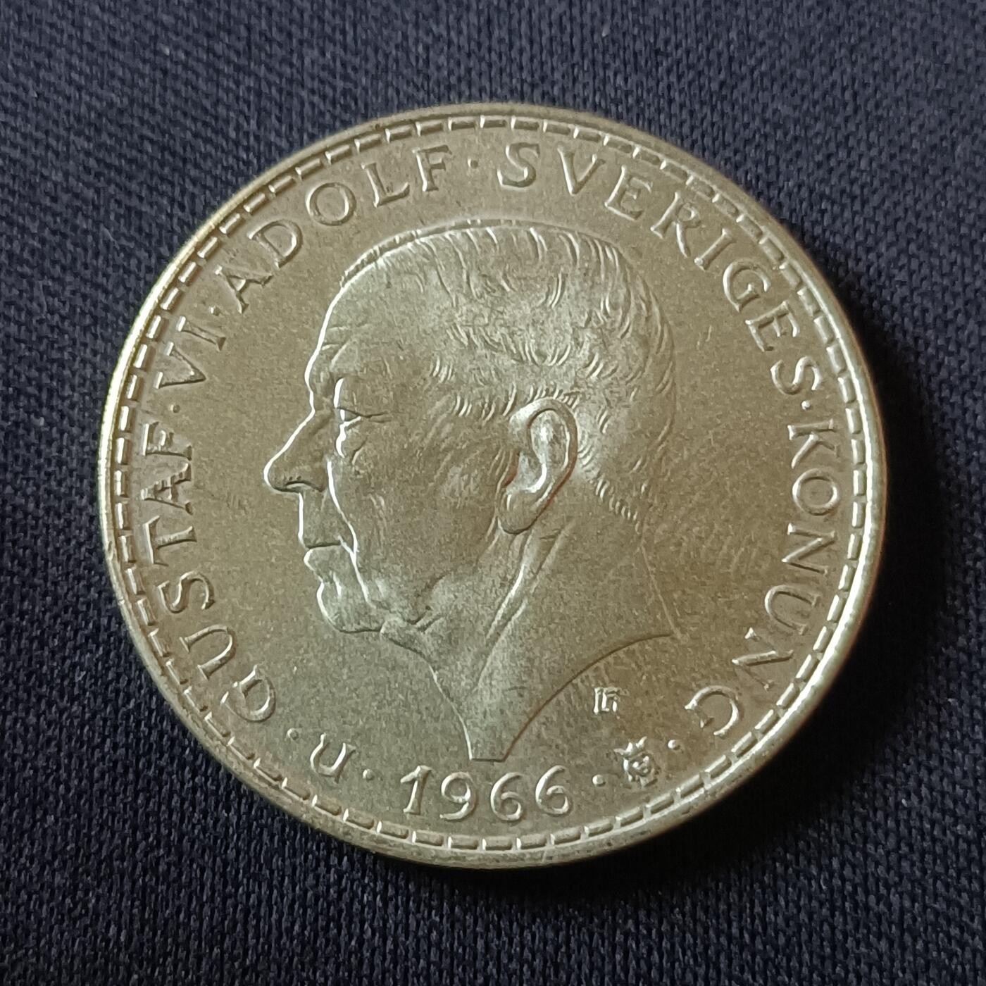 【游宝拍卖】国庆节专场-74期 精品单币 10.4集拍 瑞典1966年5克朗银币