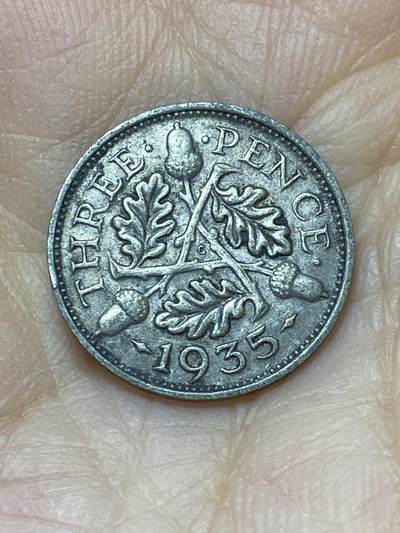 2025年第一百零一场(总第一百二十七场）外国好品散币(免佣金) - 英国🇬🇧1935年3便士银币(乔治五世第四版，500银)