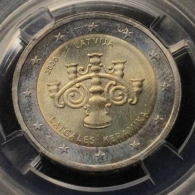 【全场包邮】纯粹捡漏拍464场 - 拉脱维亚2020年2欧陶瓷双色纪念币