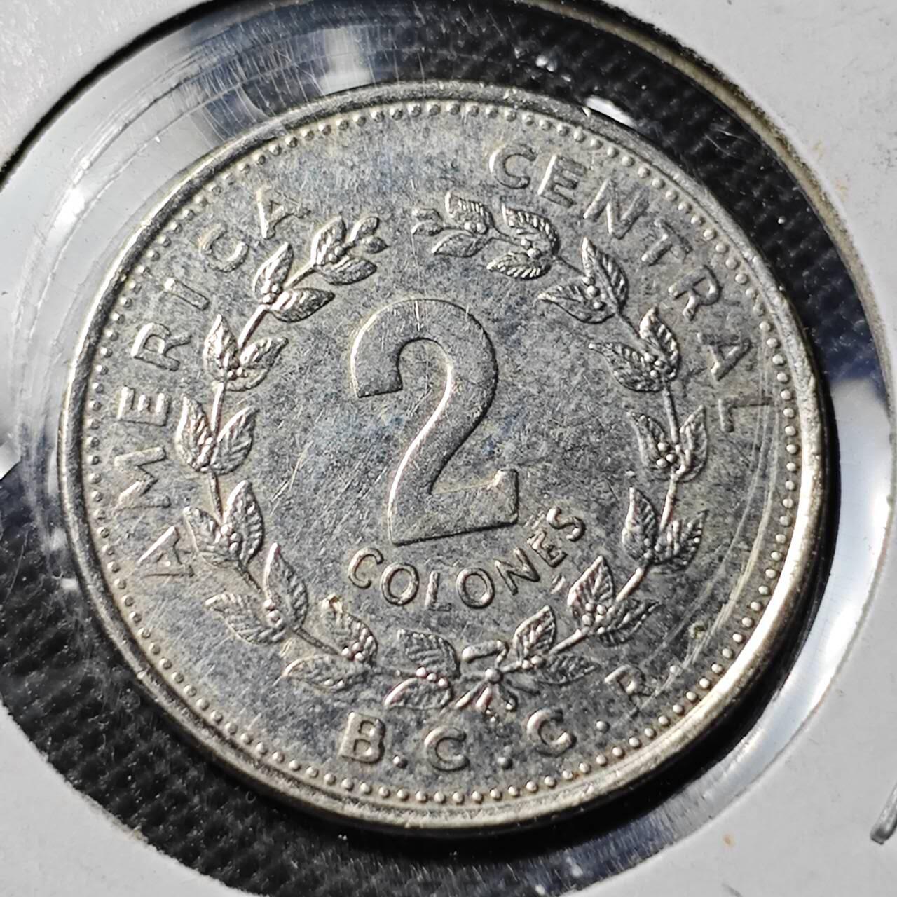 KK钱币收藏小铺 第351场 2月预留时间 周末发货  1984哥斯达黎加2科朗
