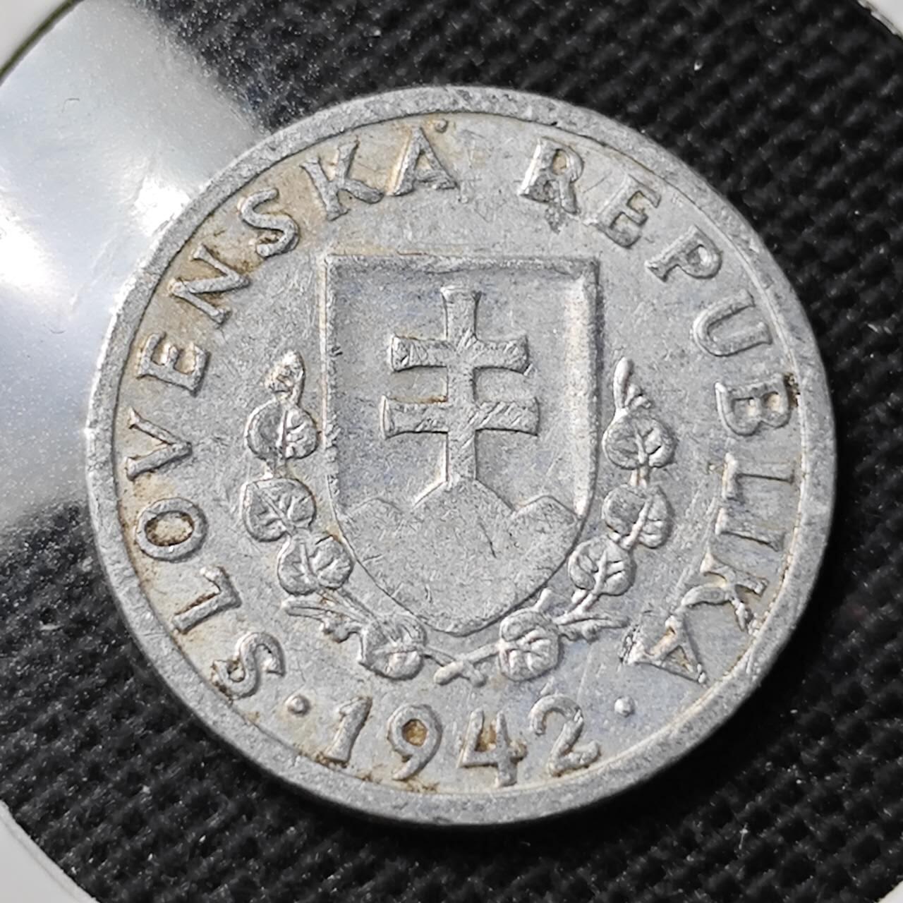 KK钱币收藏小铺 第351场 2月预留时间 周末发货  1942斯洛伐克20赫勒