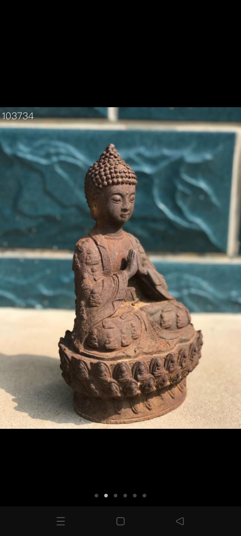 拆迁收来的老铁佛，开脸慈祥，适合收藏居家供奉，待有缘人请