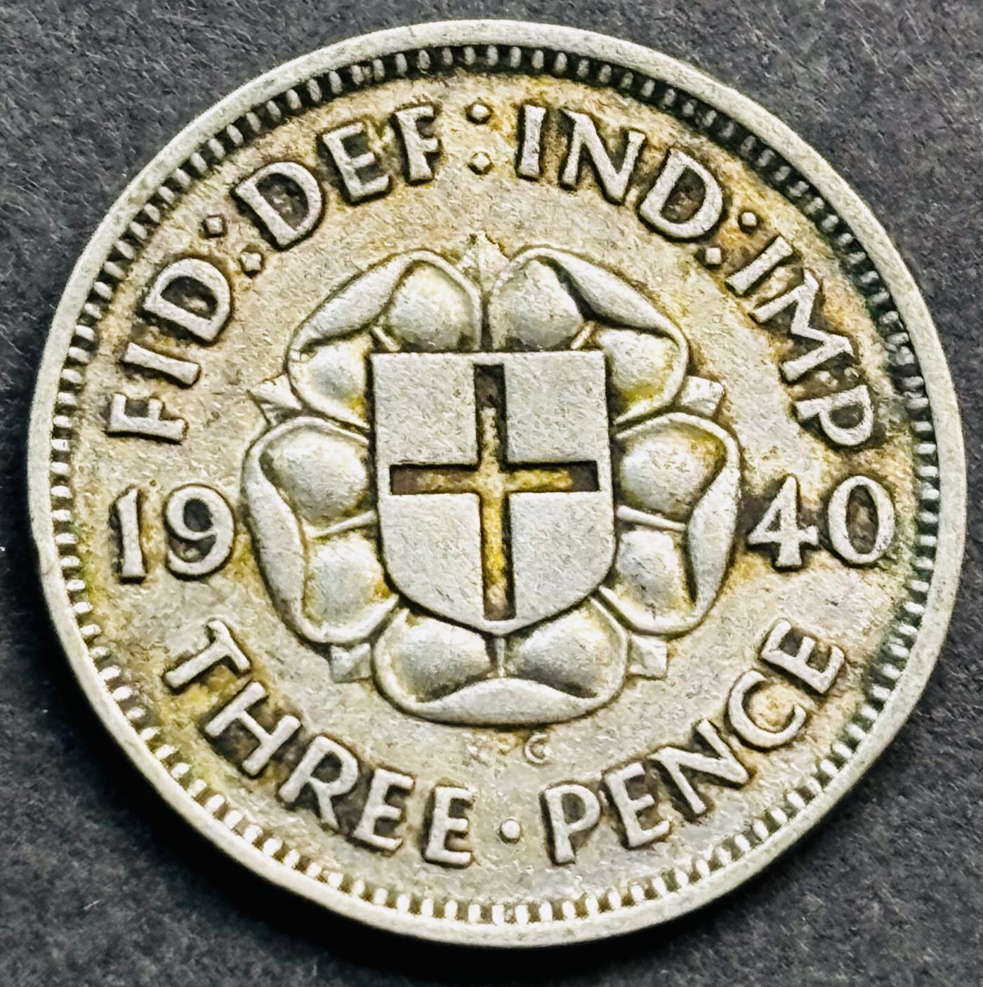 文馨钱币收藏第 274 场，批量银币，散币场 长期接收代拍品 1940 年英国乔治六世 3 便士银币，第一版 500 银