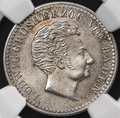 修遠堂世界钱币第八十七期 - NGC MS64 1830年巴登10克鲁泽银币