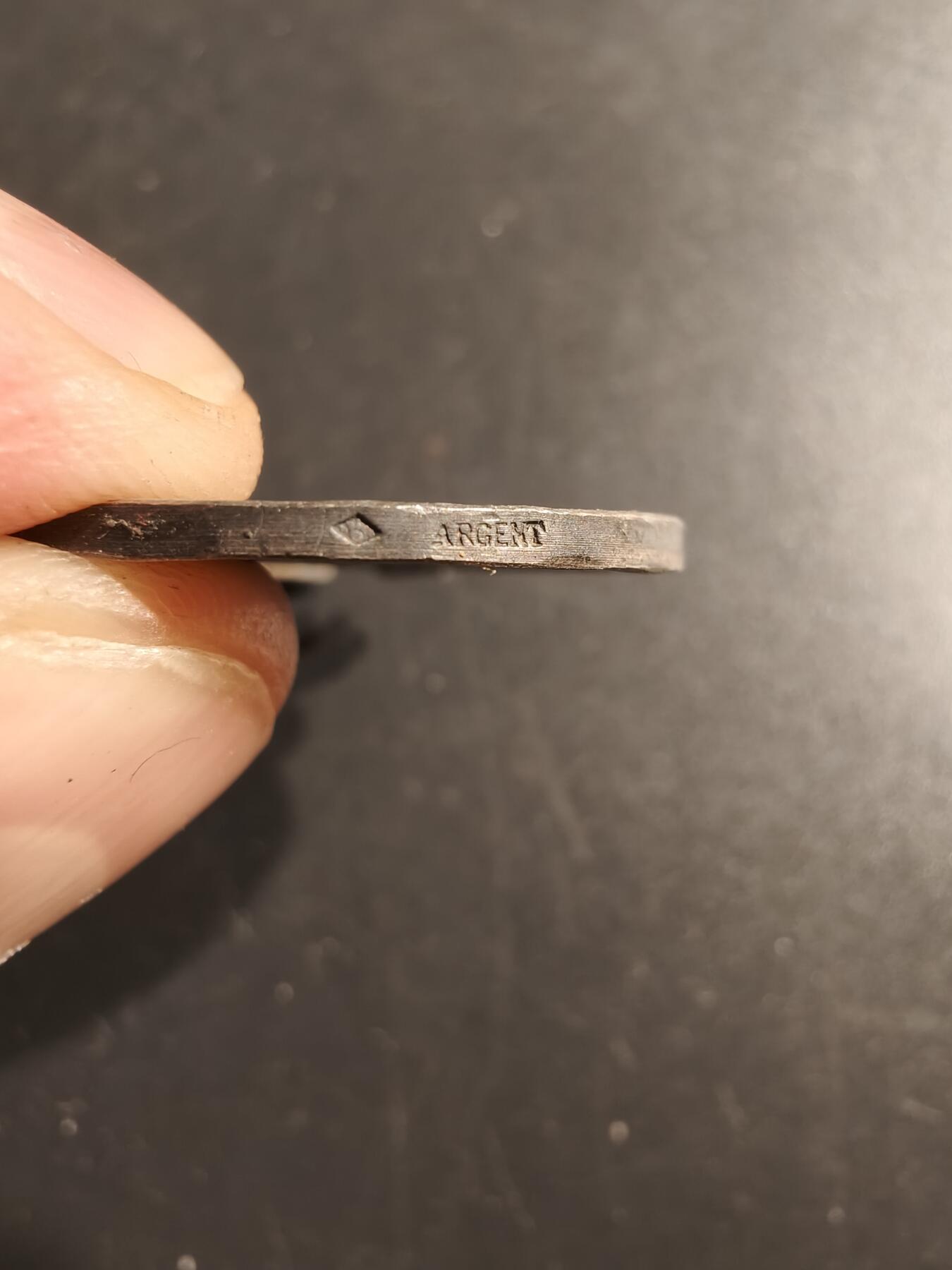 老王徽章第153期 法国银级内务部服役奖章   950银    12.8g