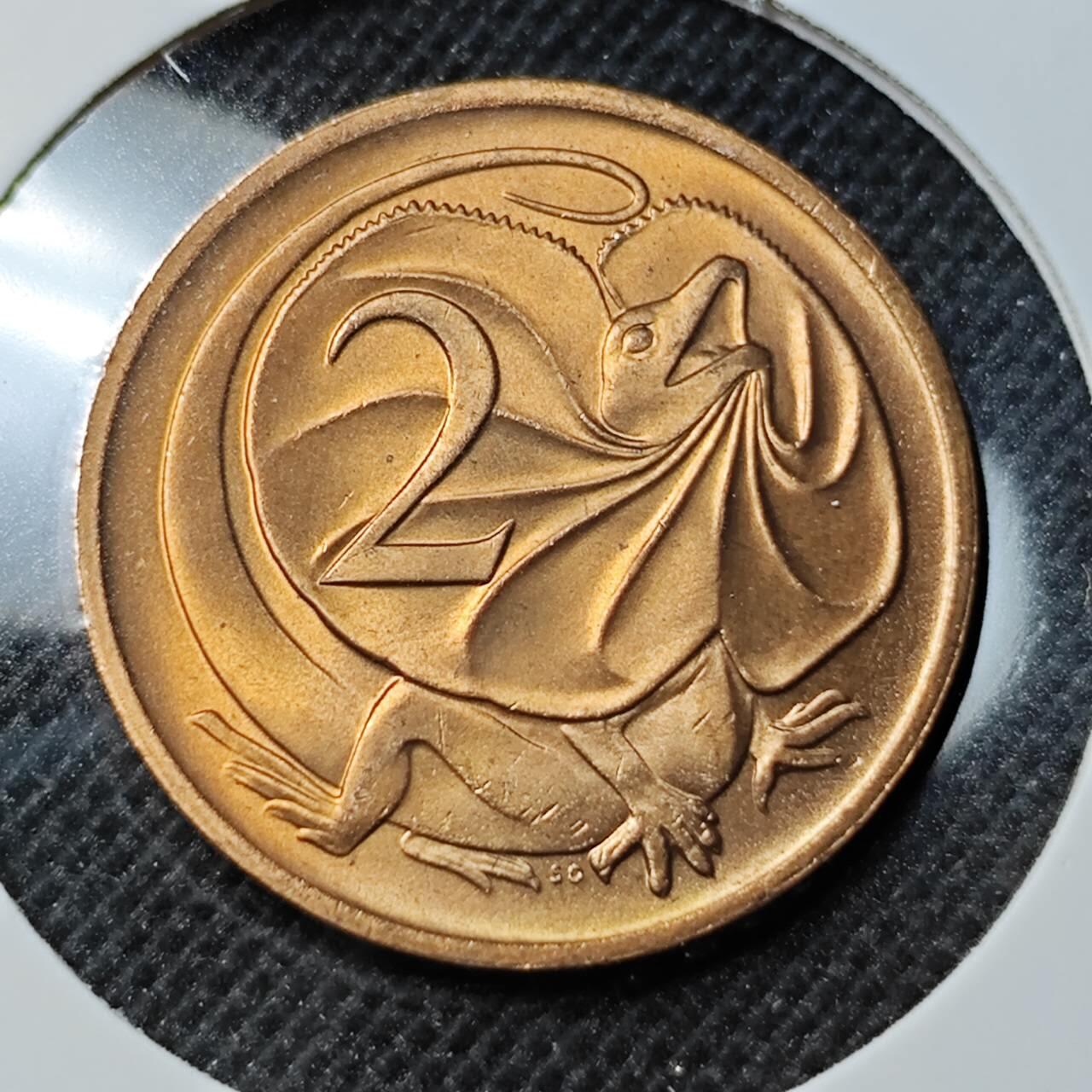KK钱币收藏小铺 第351场 2月预留时间 周末发货 1984澳大利亚2分铜币 好品 