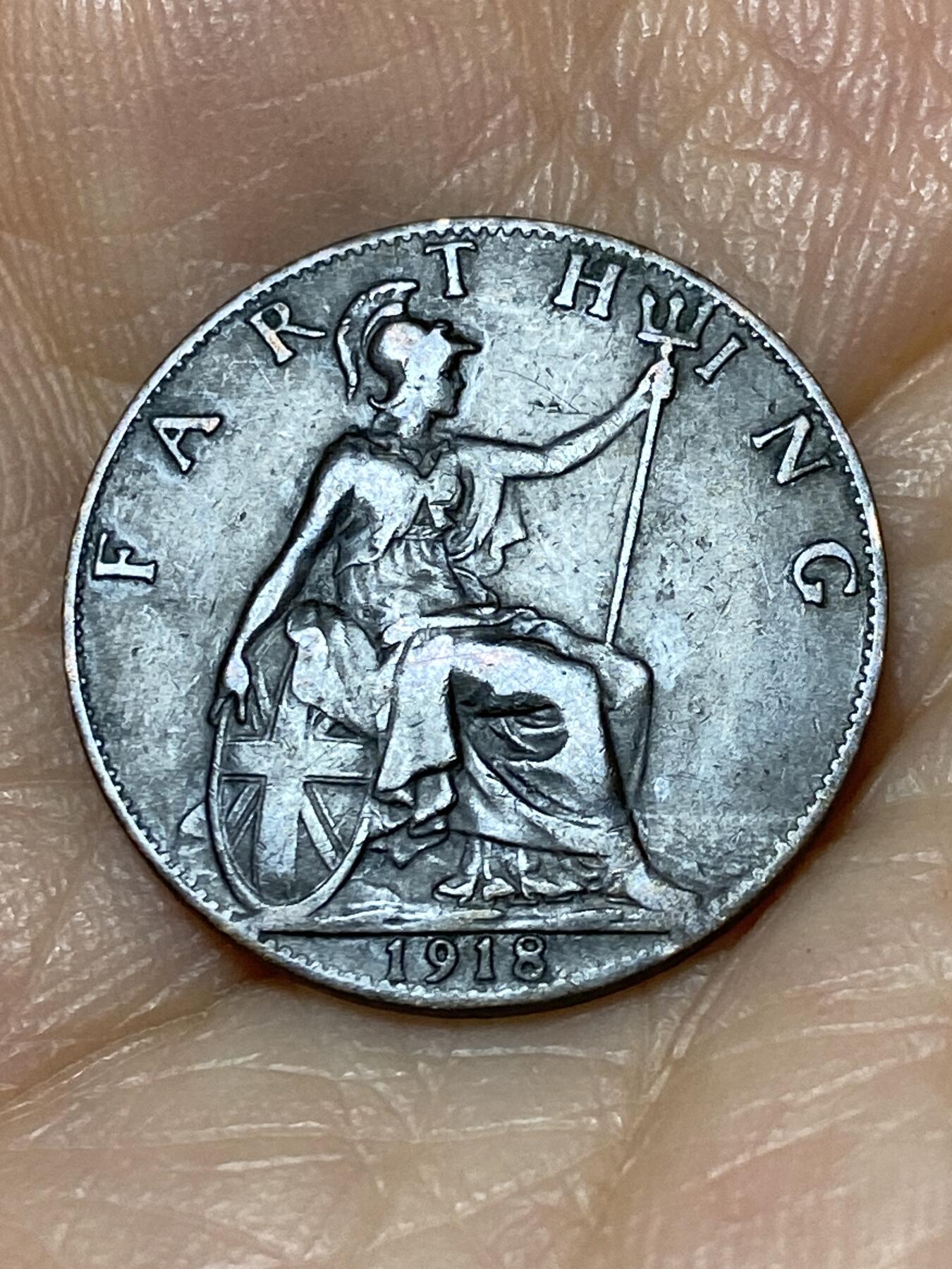 2025年第九十九场(总第一百二十五场）外国好品散币(免佣金) 英国🇬🇧1918年1法新(乔治五世第一版，关门年)
