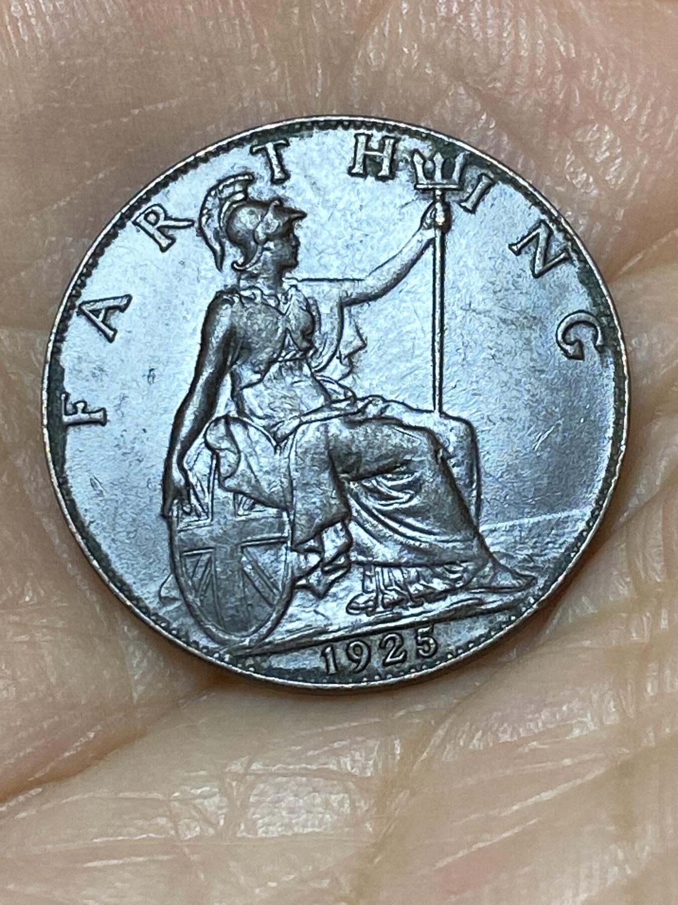 2025年第九十九场(总第一百二十五场）外国好品散币(免佣金) 好品，英国🇬🇧1925年1法新(乔治五世第二版，关门年)