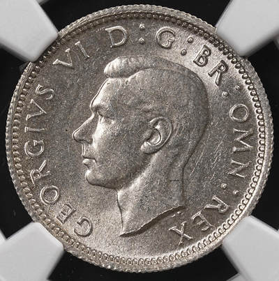 修遠堂世界钱币第八十七期 - NGC MS63 1946年英国6便士银币