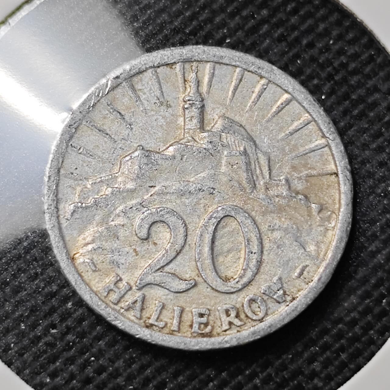 KK钱币收藏小铺 第351场 2月预留时间 周末发货  1942斯洛伐克20赫勒