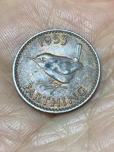 2025年第九十九场(总第一百二十五场）外国好品散币(免佣金) - 英国🇬🇧1953单年份1法新(伊丽莎白二世加冕年，第一版)