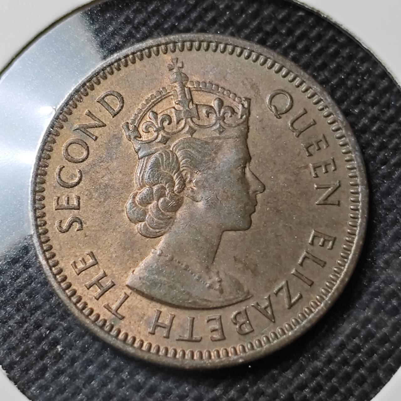 KK钱币收藏小铺 第351场 2月预留时间 周末发货 1955英属塞浦路斯3米尔铜币 