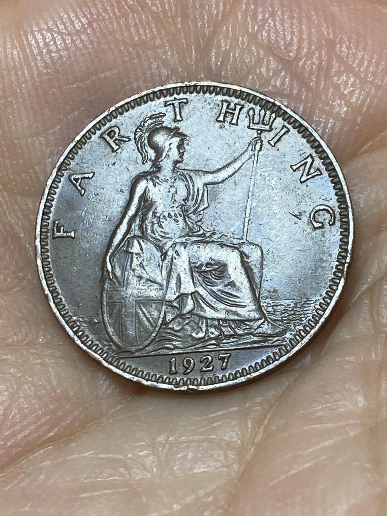 2025年第九十九场(总第一百二十五场）外国好品散币(免佣金) 英国🇬🇧1927年1法新(乔治五世第三版)