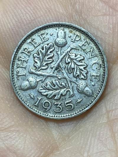 2025年第一百零一场(总第一百二十七场）外国好品散币(免佣金) - 英国🇬🇧1935年3便士银币(乔治五世第四版，500银)