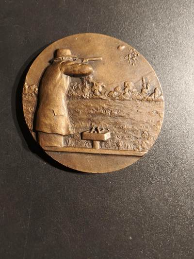 老王徽章第153期 - 法国射击竞赛大铜章    直径50mm.   重量61.6g