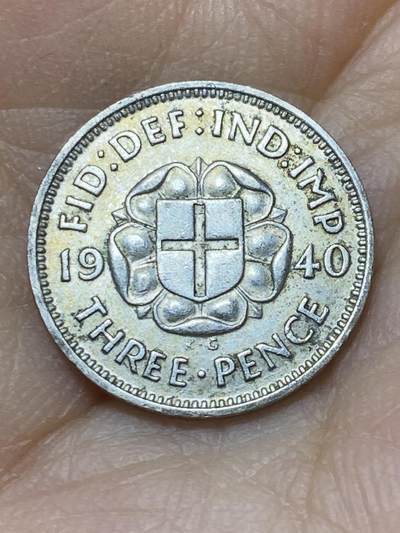 2025年第一百零一场(总第一百二十七场）外国好品散币(免佣金) - 英国🇬🇧1940年3便士银币(乔治六世第一版，500银)