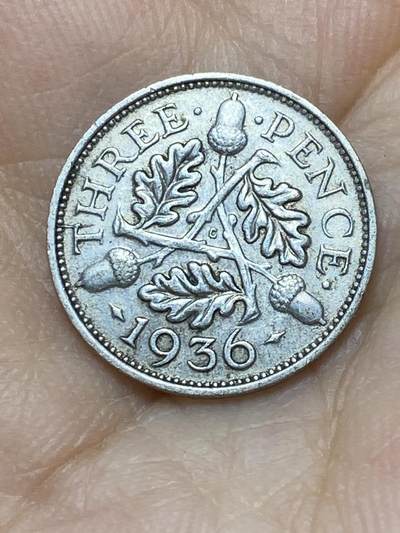 2025年第一百零一场(总第一百二十七场）外国好品散币(免佣金) - 英国🇬🇧1936年3便士银币(乔治五世逝世年，第四版关门年)