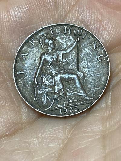 2025年第九十九场(总第一百二十五场）外国好品散币(免佣金) - 英国🇬🇧1922年1法新(乔治五世第二版)