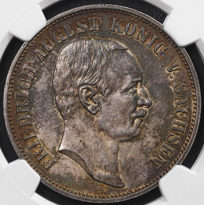 修遠堂世界钱币第八十七期 - NGC MS61 1914年普萨克森5马克大银币 重五彩