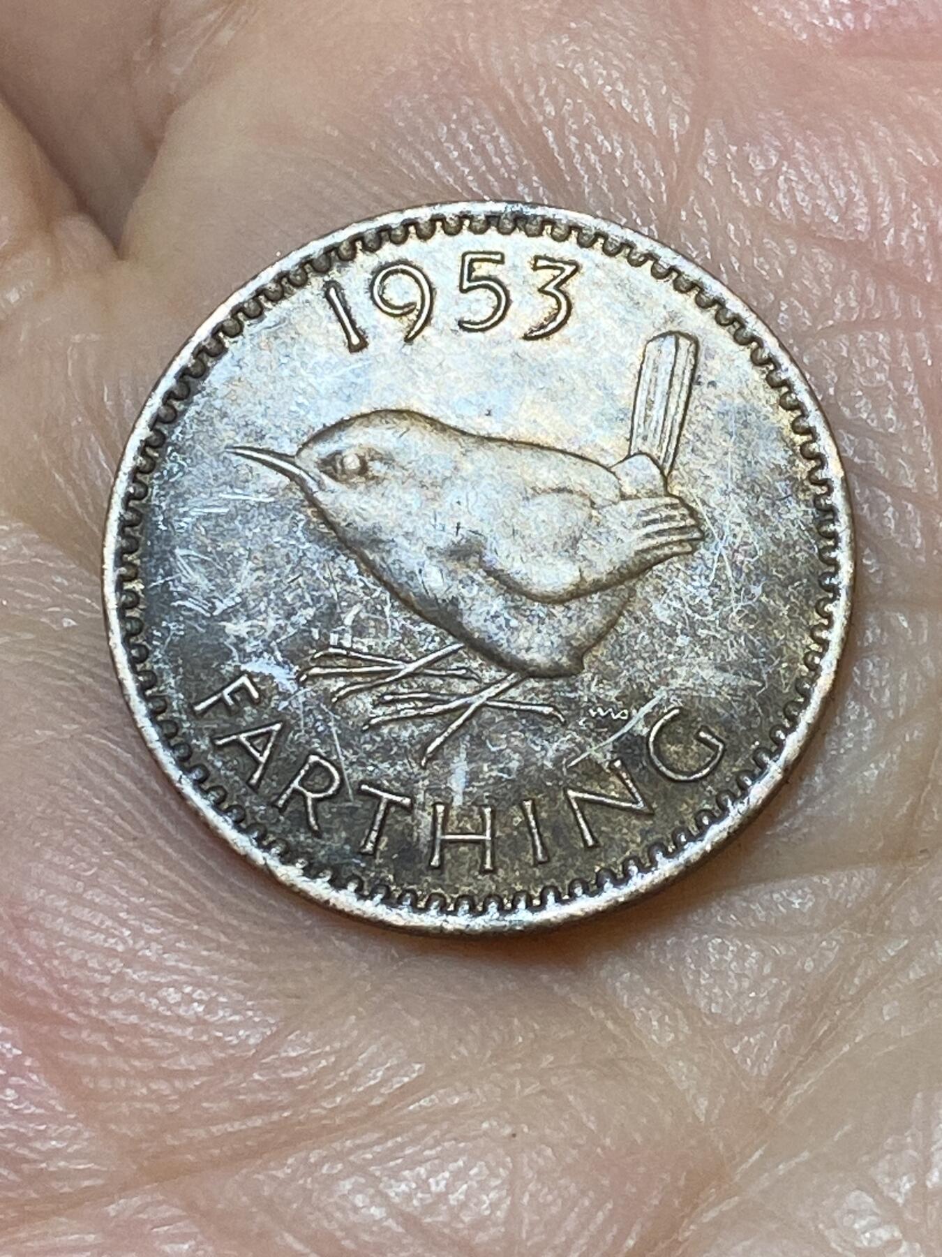 2025年第九十九场(总第一百二十五场）外国好品散币(免佣金) 英国🇬🇧1953单年份1法新(伊丽莎白二世加冕年，第一版)