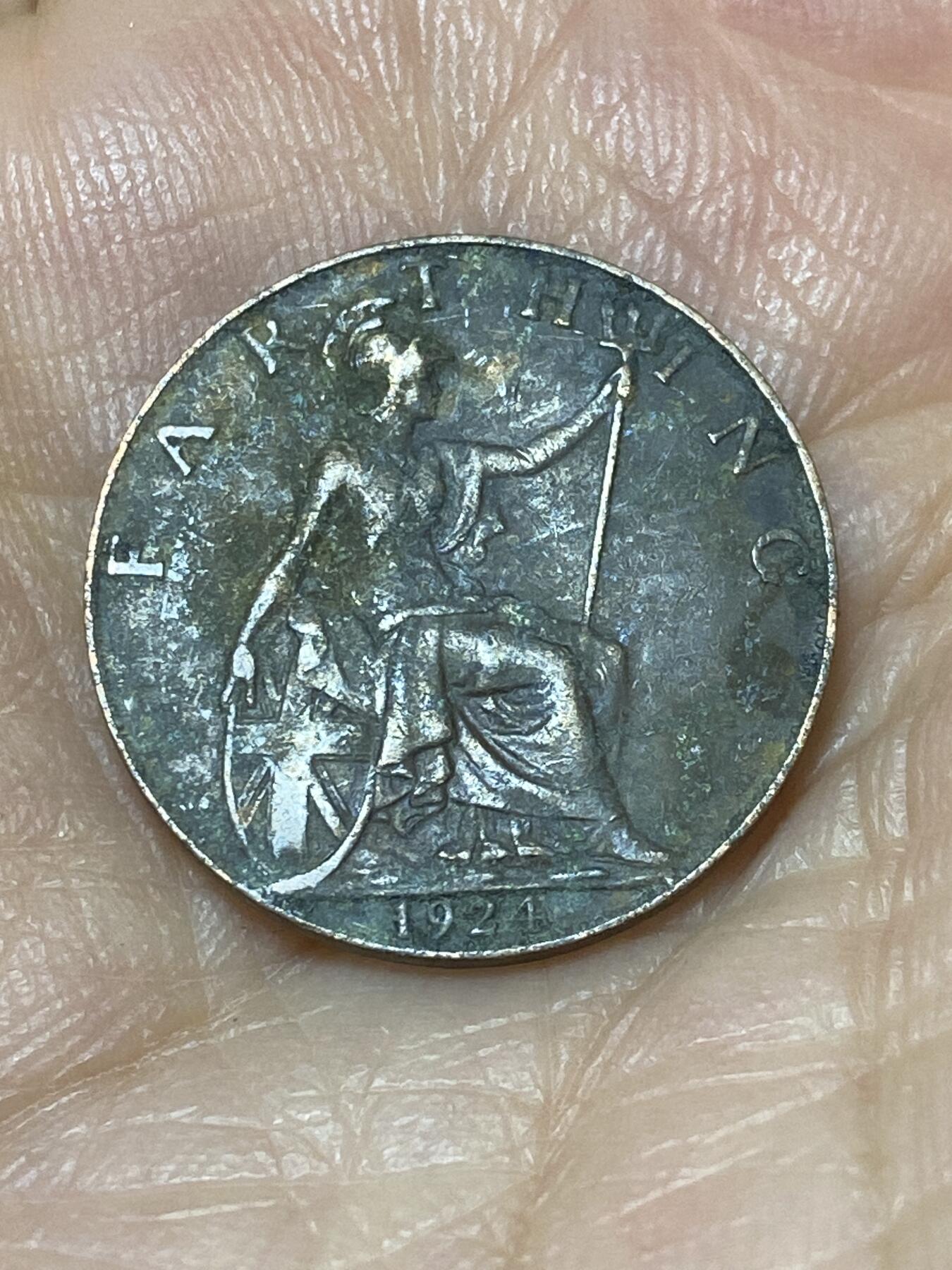2025年第九十九场(总第一百二十五场）外国好品散币(免佣金) 英国🇬🇧1924年1法新(乔治五世第二版)