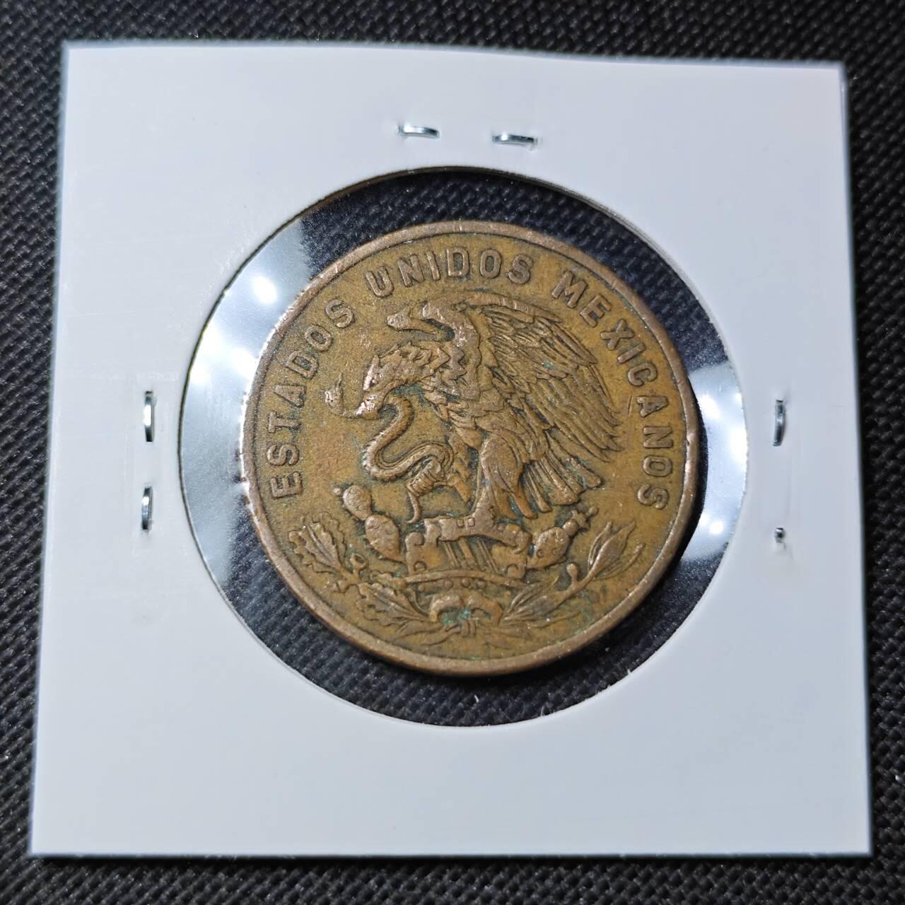 KK钱币收藏小铺 第351场 2月预留时间 周末发货 1964墨西哥20分铜币 