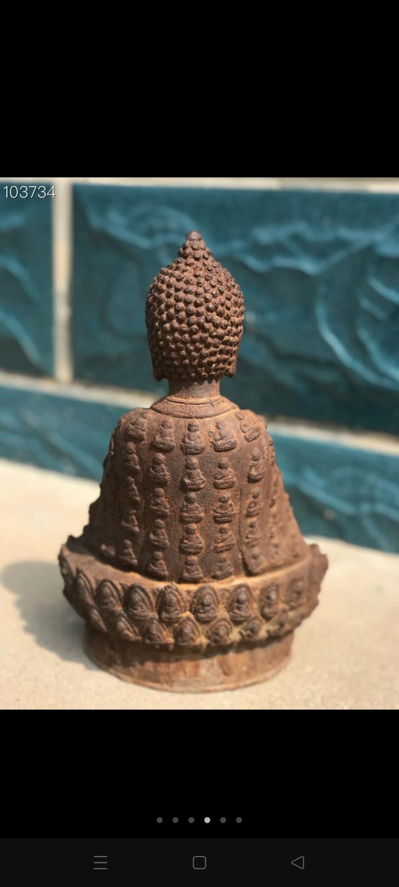 拆迁收来的老铁佛，开脸慈祥，适合收藏居家供奉，待有缘人请