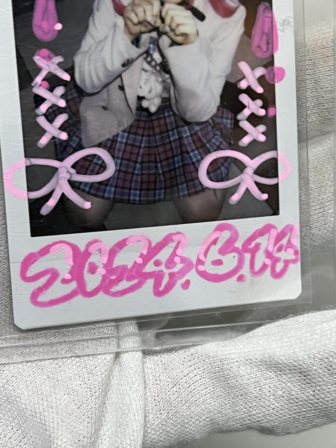 零元拍：日本 网红地下偶像艺人 女仆咖啡厅 萌妹子 拍立得 签名签字亲签 日期➕涂鸦➕讯息 背面祝福语超认真 实卡超好看 稀有 妹卡